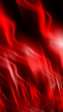 Flowing red light waves and smoky curves on a dark background, creating a d.. イラスト素材