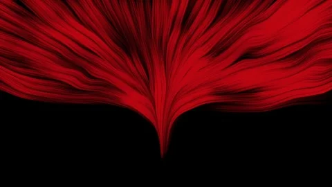 Flowing red line on black background 스톡 동영상 313885977