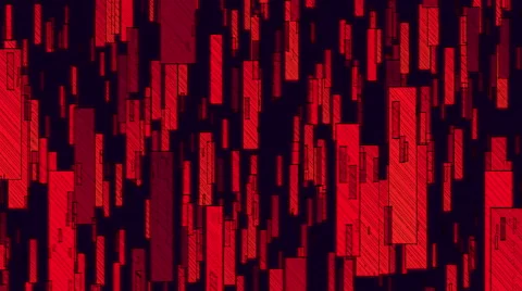 Flowing of Red Rectangles Stock Footage 61928620