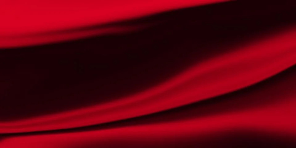 Flowing red silk texture with dark shadows in abstract composition Stock Illustration