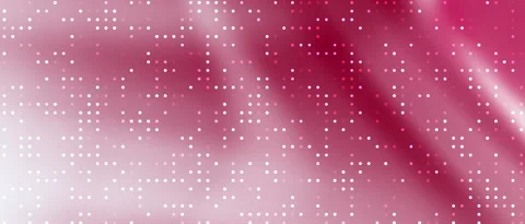 Flowing Red White Fabric with Subtle Digital Dots Overlay Abstract Background Stock Footage 346314374