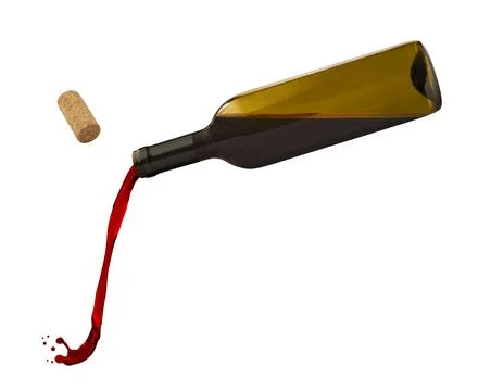Flowing red wine Fotos Stock