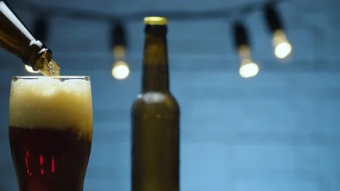 Flowing refreshing fizzy drink Stock Footage 142880576