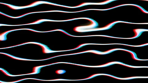 Flowing RGB Glitch Waves Hypnotic Motion Loop Abstract Background Stock Footage 195097727