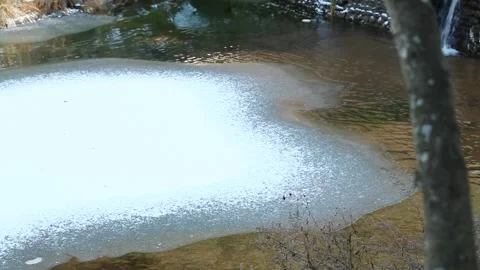 Flowing river with daylight Видео 303551236