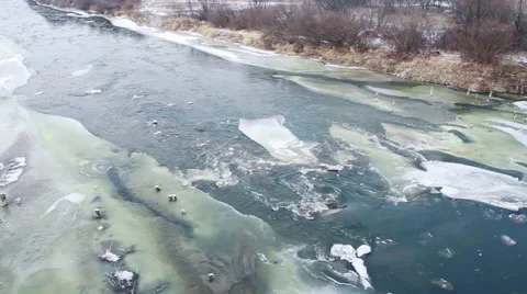 Flowing river Stock Footage 45990941