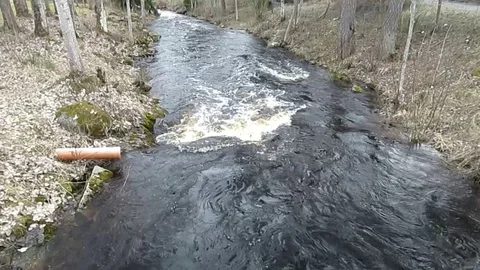 Flowing river Stock Footage 106763491