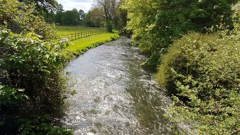 Flowing river Stock Footage