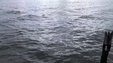 Flowing river on a grey day Video stock 164541503