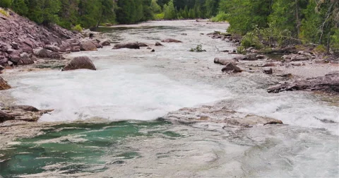 Flowing River in Montana Stock Footage 44234488