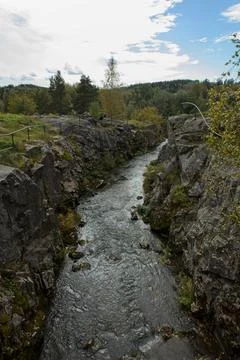 Flowing river. Stock Photos
