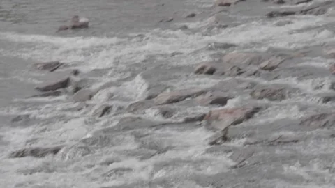 Flowing River Rapids Over Rocky Streambed Video stock 333081395