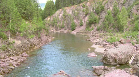 Flowing River Valley Stock Footage 37423310