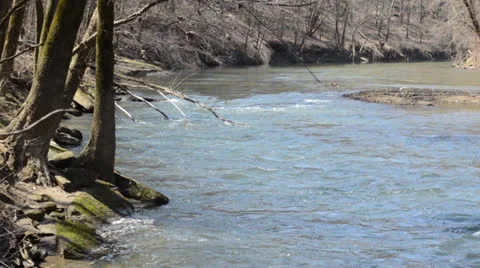 Flowing River Water 1080/24p HD Stock Footage 24829366