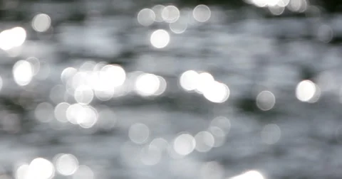 Flowing river water out-of-focus bokeh Stock Footage 52678071