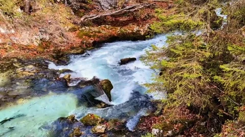 Flowing river water with visible surface texture Stock Footage 326148168