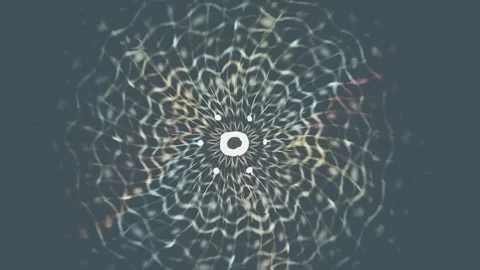 Flowing shapes in a circular pattern of light and reflection Stock Footage 337376241
