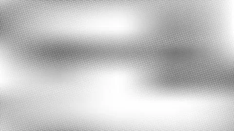 Flowing Silver Halftone Dots with Soft Light Bands Vector Background Stock Illustration