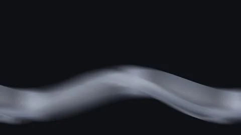 Flowing silver liquid strokes against dark background Stock Illustration