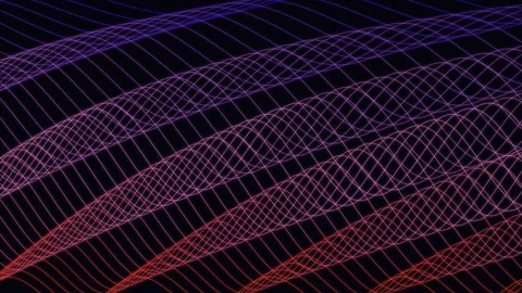 Flowing Sine Wave Lines Seamless Loop 4K — Abstract Wave Motion Background 스톡 동영상 333780174