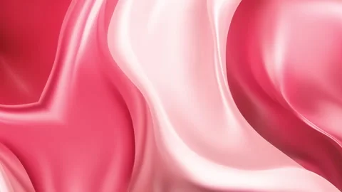 Flowing Soft Pink Satin Fabric animation with seamless looping Stock Footage 303566746