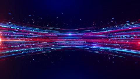 Flowing stream of binary code in hues, data transfer and technology programming Stock Footage 312974716