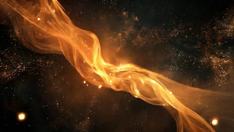 Flowing stream of golden light Stock Footage 297548076