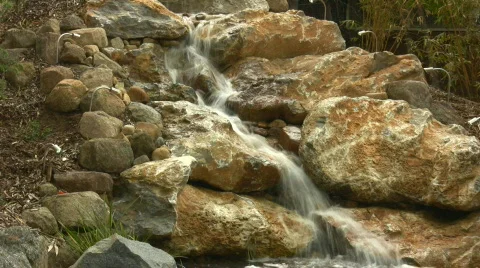 Flowing stream shot with slow shutter speed Video stock 545448