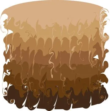 Flowing stripes. Vector mixed curved mocha mousse background. The new color.. Stock Illustration