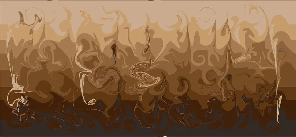 Flowing stripes. Vector mixed curved mocha mousse background. The new color.. Stockillustratie