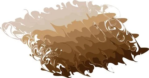Flowing stripes. Vector mixed curved mocha mousse background. The new color.. Stockillustratie