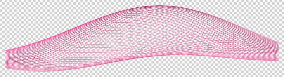 Flowing technology line surface on transparent background, cut out Illustrazione stock