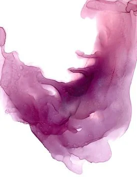 Flowing translucent elegantly curved volumetric splash of crimson smoke Stock Illustration
