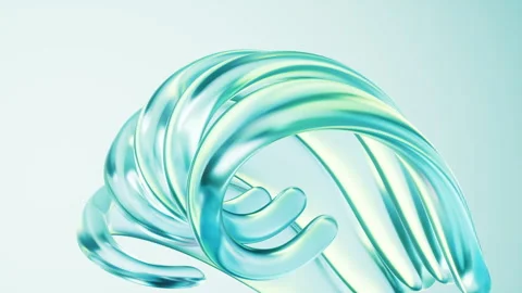 Flowing transparent curve lines background, 3d rendering. Stock Footage 341304987