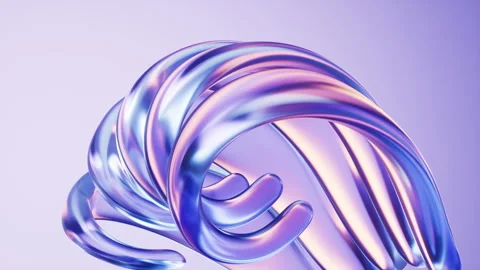 Flowing transparent curve lines background, 3d rendering. Stock Footage 341307955