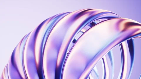 Flowing transparent curve lines background, 3d rendering. Stock Footage 341308923