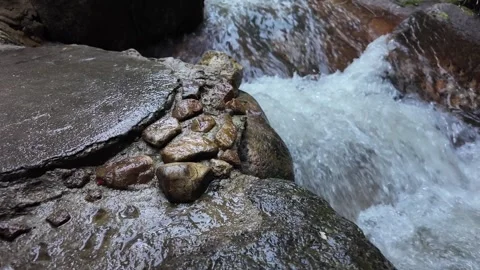 Flowing waate in nature Stock Footage 307304768