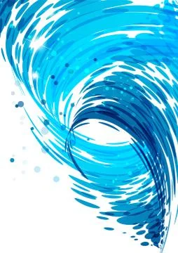 Flowing water, abstract blue background Stock Illustration
