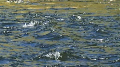 Flowing water and wave Stock Footage 8950564