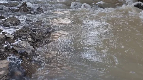 Flowing Water and wave Stock Footage 80676889