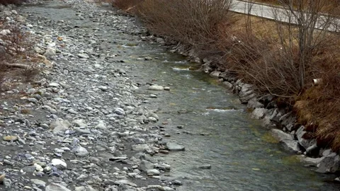 Flowing water in a beautiful river - everything is in motion Stock Footage 208846032
