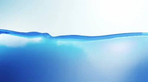 Flowing water. Blue background. Left. Alpha matte 스톡 동영상 23948651