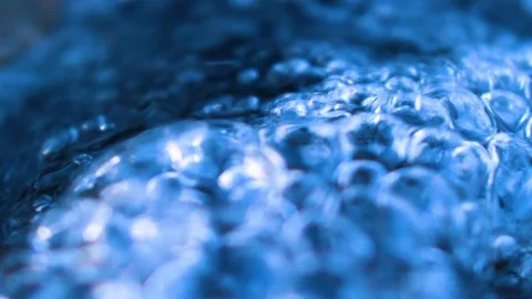 Flowing water bubbles on the river surface Stock Footage 124076221