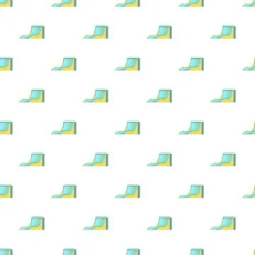 Flowing water dam generating hydropower electricity seamless pattern Stock Illustration