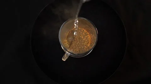 FLOWING WATER TO MAKE COFFEE 스톡 동영상 143704663