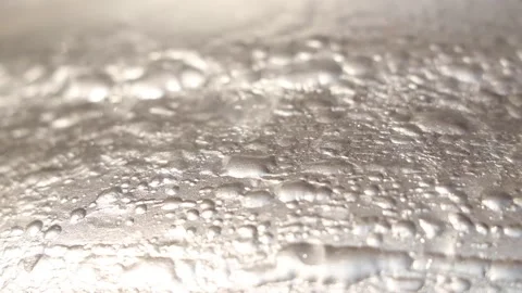Flowing water on metal surface. Stock Footage 171398528