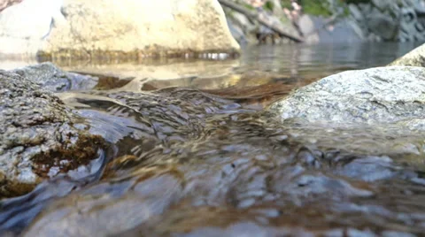 Flowing water in nature Video stock 33420837