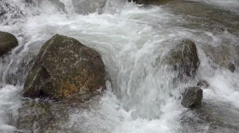 Flowing water in nature Stock Footage 33421028