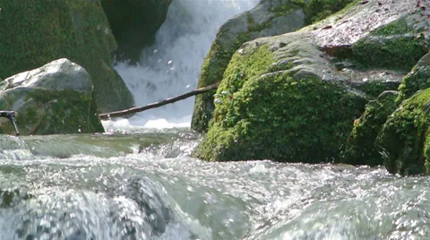 Flowing water in nature Video stock 33617822