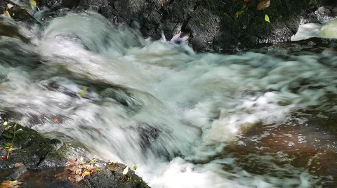 Flowing water over rocks Stock Footage 56061286